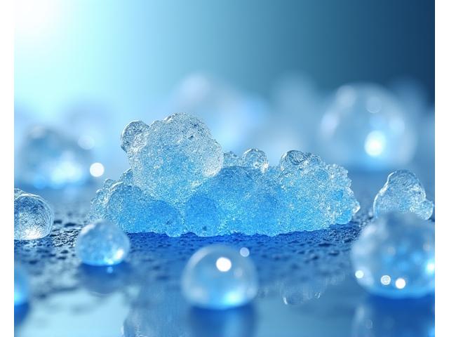 オゾン殺菌プロセスで微生物が除去され、素材が無菌化される様子